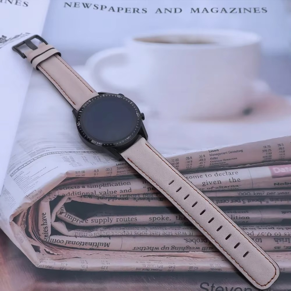 Smartwatch Vintage Watches For Women - 20mm 22mm Vintage-Lederarmband für Samsung Galaxy