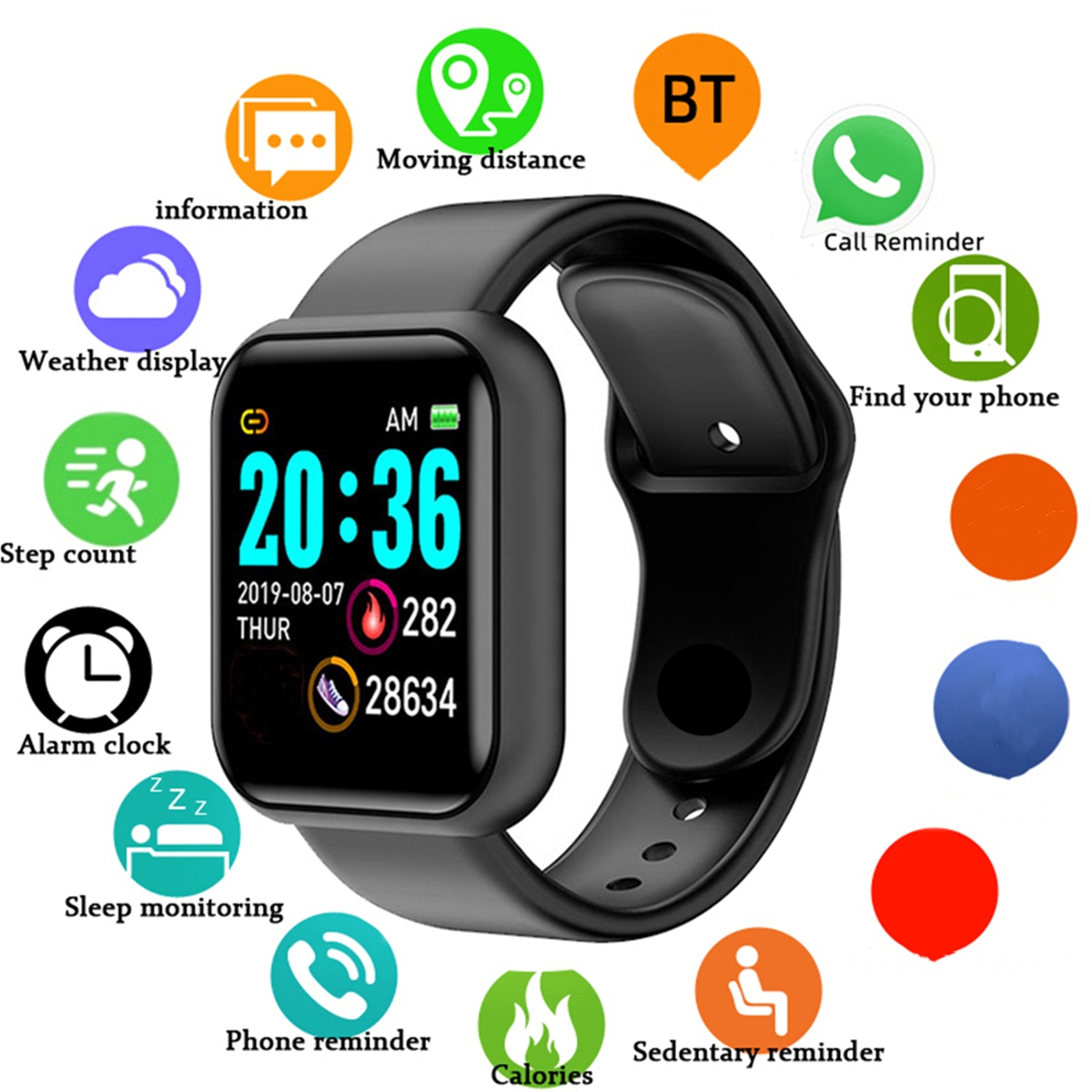 Smartwatch Watches Price - Männer Smart Uhren Farbe Bildschirm Bluetooth