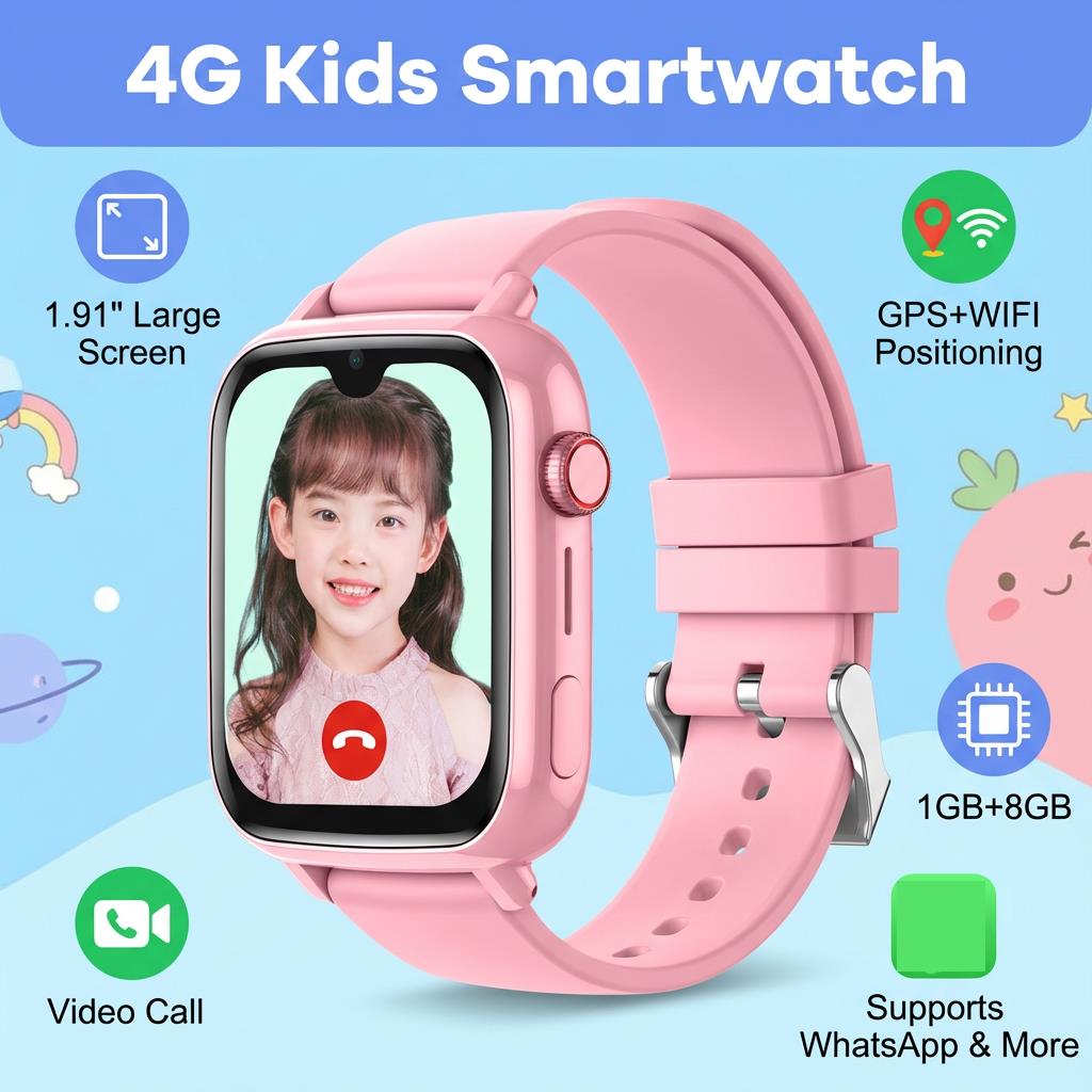 Smartwatch Watches For Kids With Gps - 4G Smartwatch für Kinder GPS WiFi