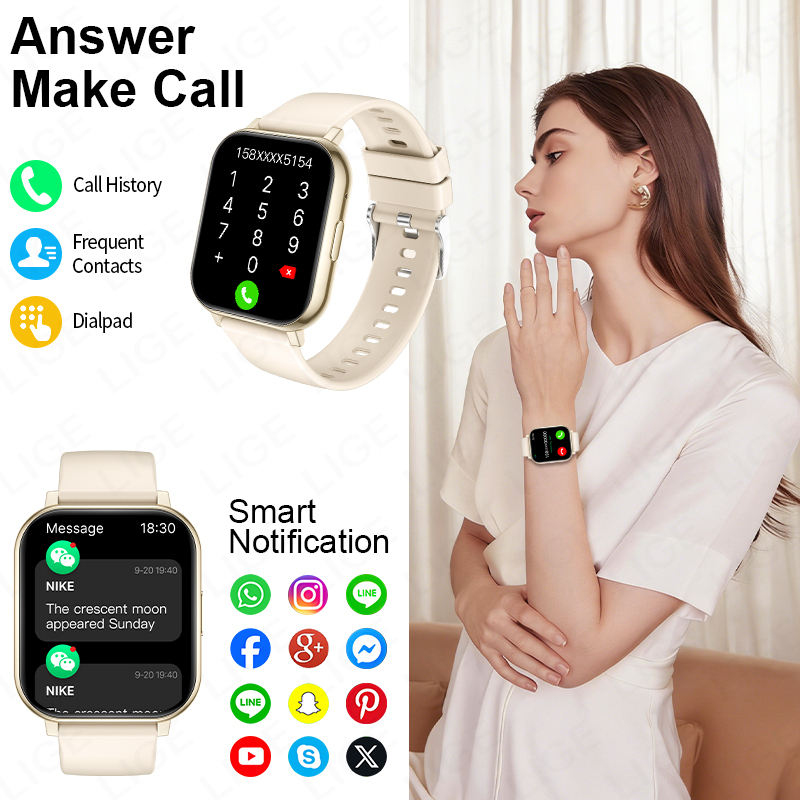 LIGE Neue 1,83-Zoll-HD-Smartwa – Smartwatch Watches Price Bewertung und Preis